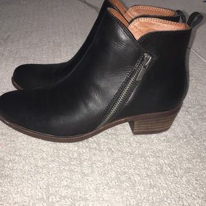 Lucky brand black ankle boots